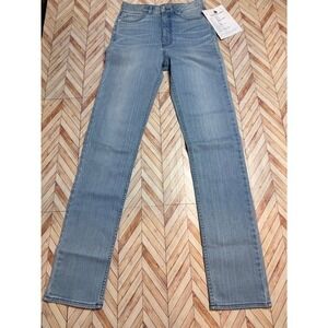 NWT Black Denim BLK DMN Jeans 6 Sample Straight Leg Blue Wash Womens 26 Designer